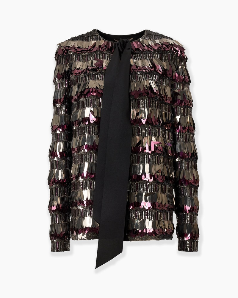 Sequin-Embroidered Jacket