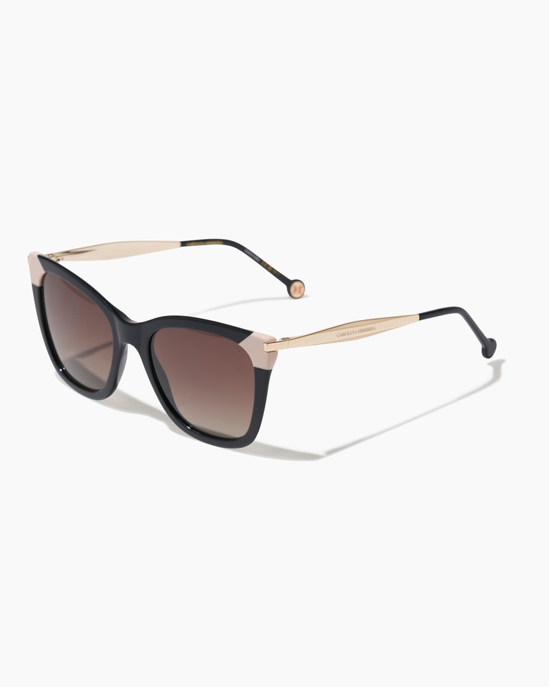 Cat Eye Sunglasses with Contrast Detail
