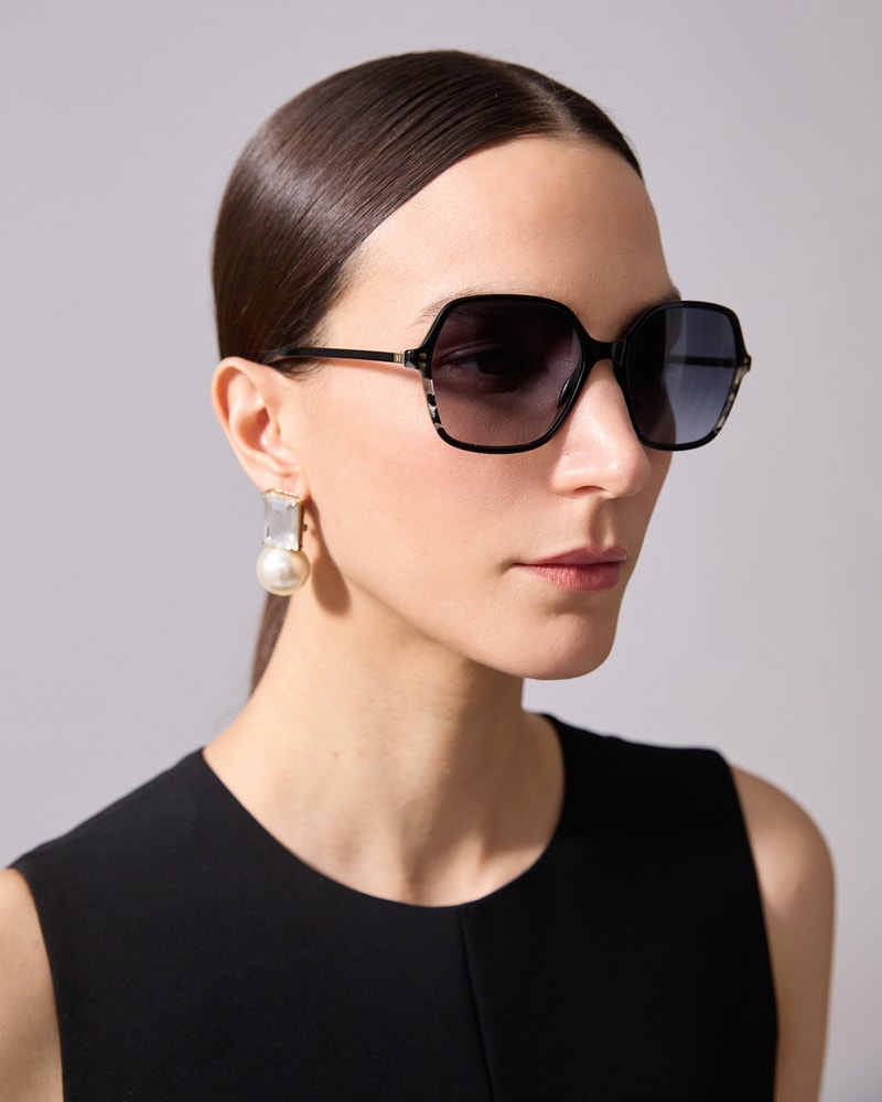 Oversized Oval Sunglasses With Contrast Frames