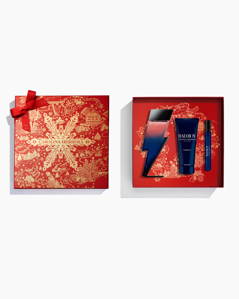 Bad Boy Cobalt 100ml Eau de Parfum Ćlectrique, 100ml Shower Gel and Megasprtizer