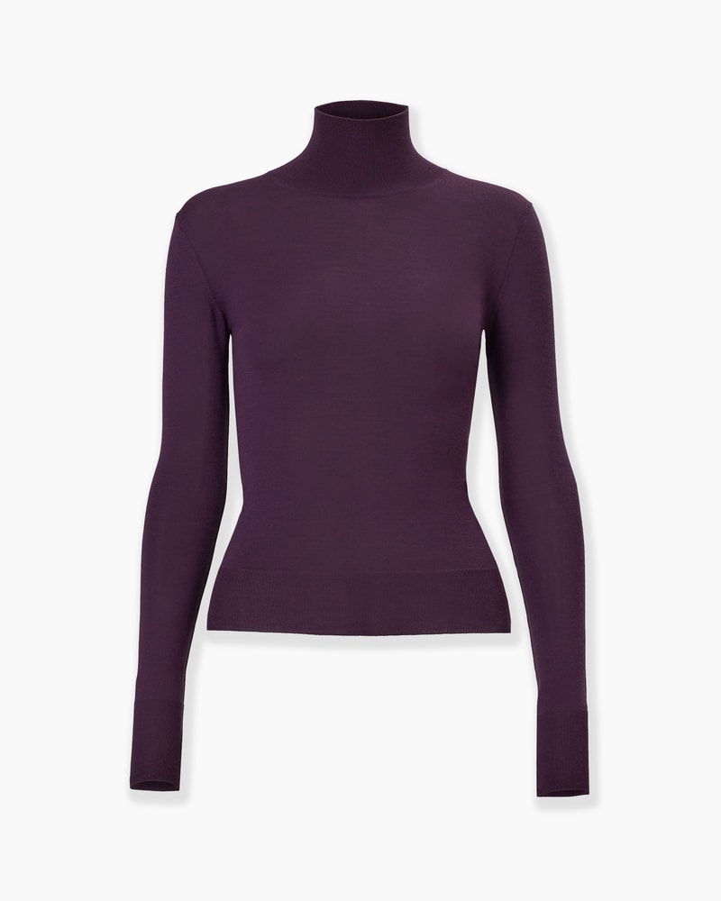 Merino-Silk Turtleneck Sweater