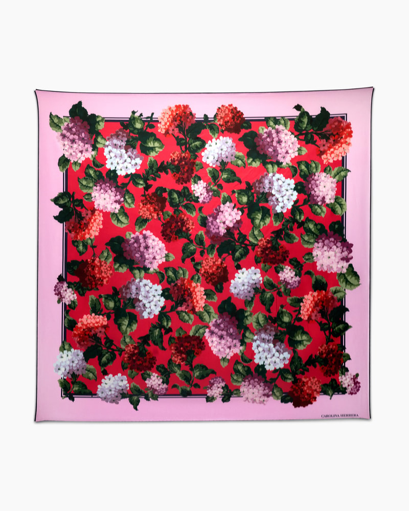 Hydrangea Silk Twill Scarf