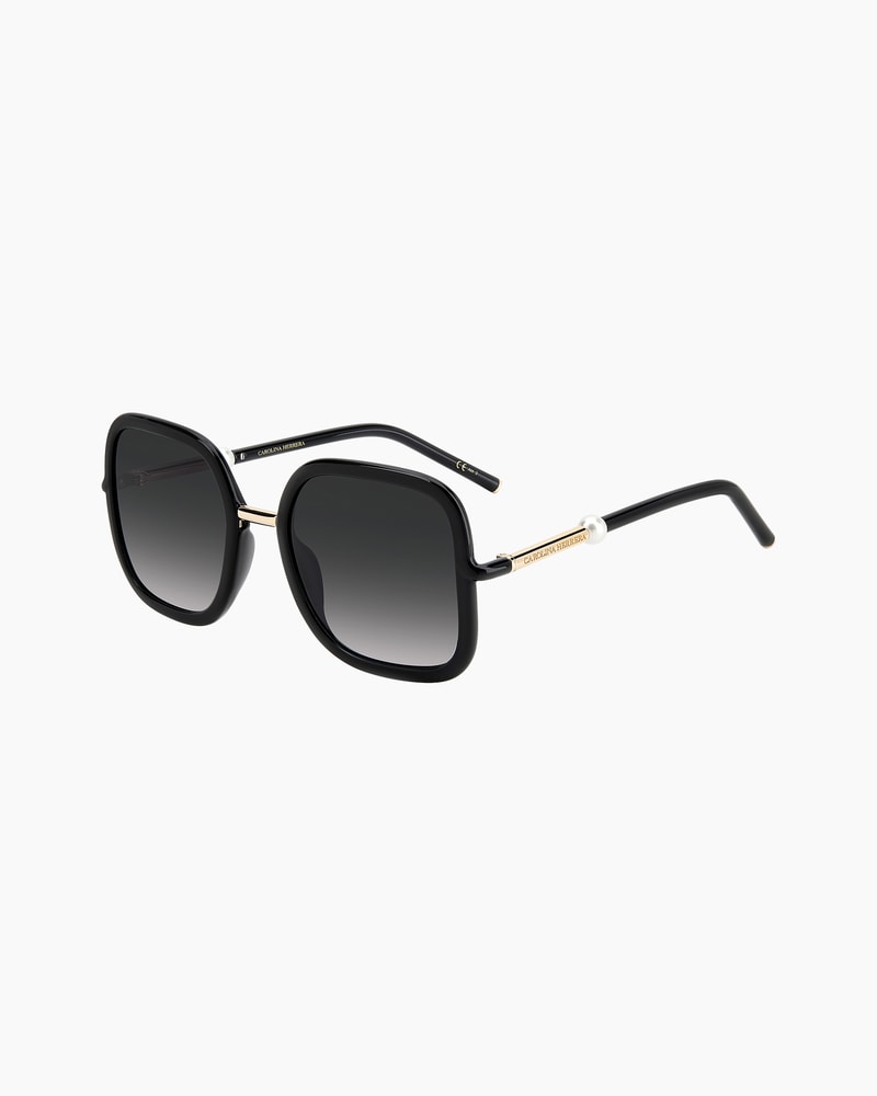 Oversized Square Sunglasses With Pearl Detail