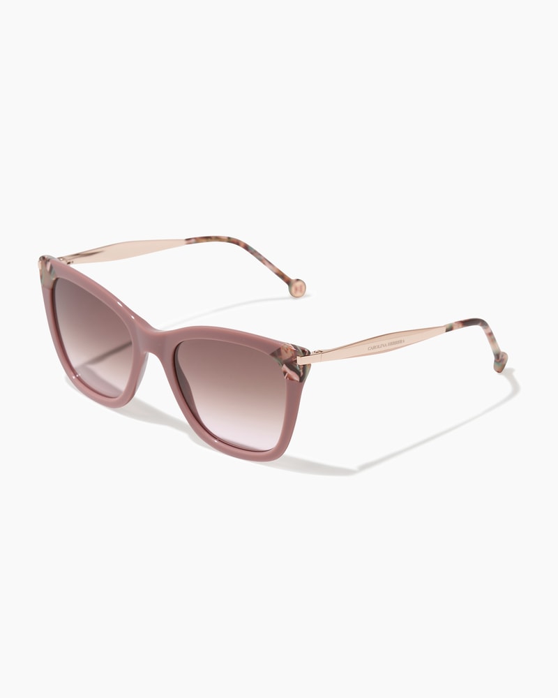 Cat Eye Sunglasses with Contrast Detail