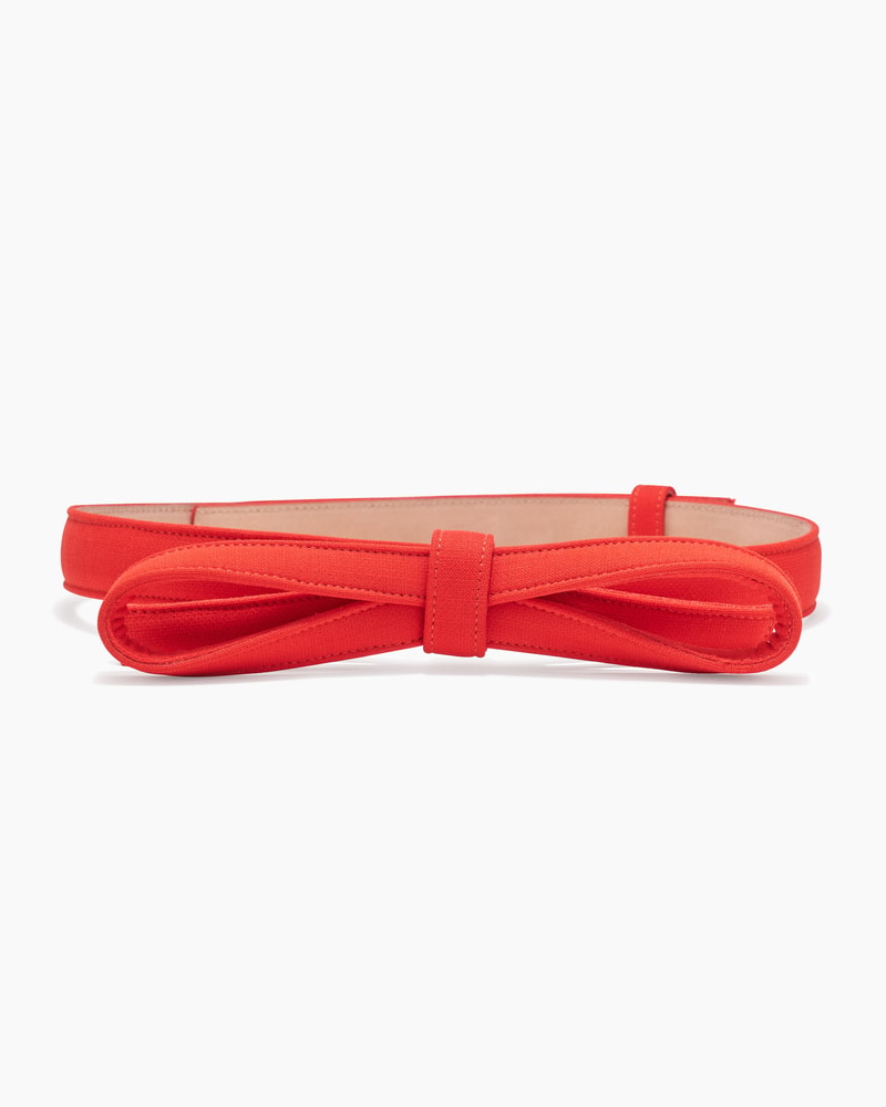 Stretch-Wool Bow Belt