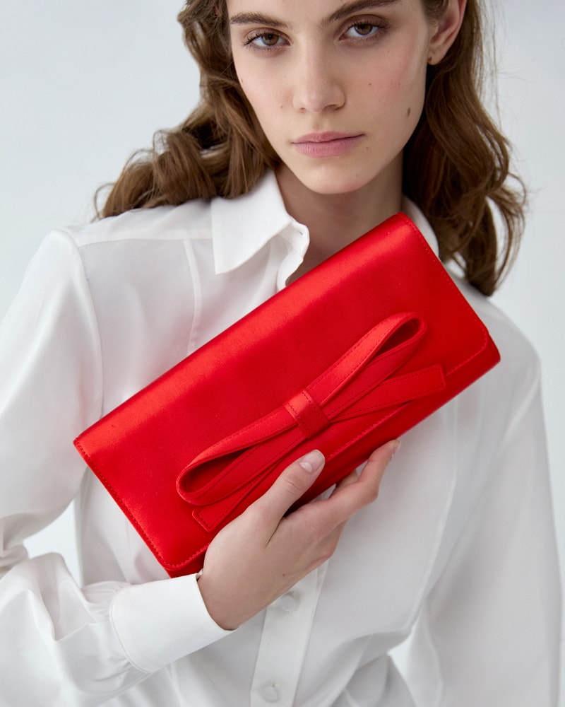 Margaret Satin Clutch
