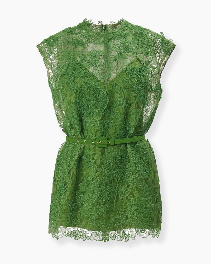 Hydrangea Lace Belted Top