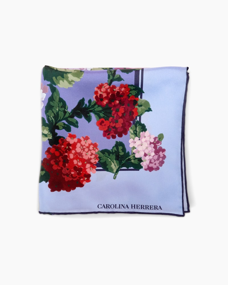 Hydrangea Silk Twill Scarf