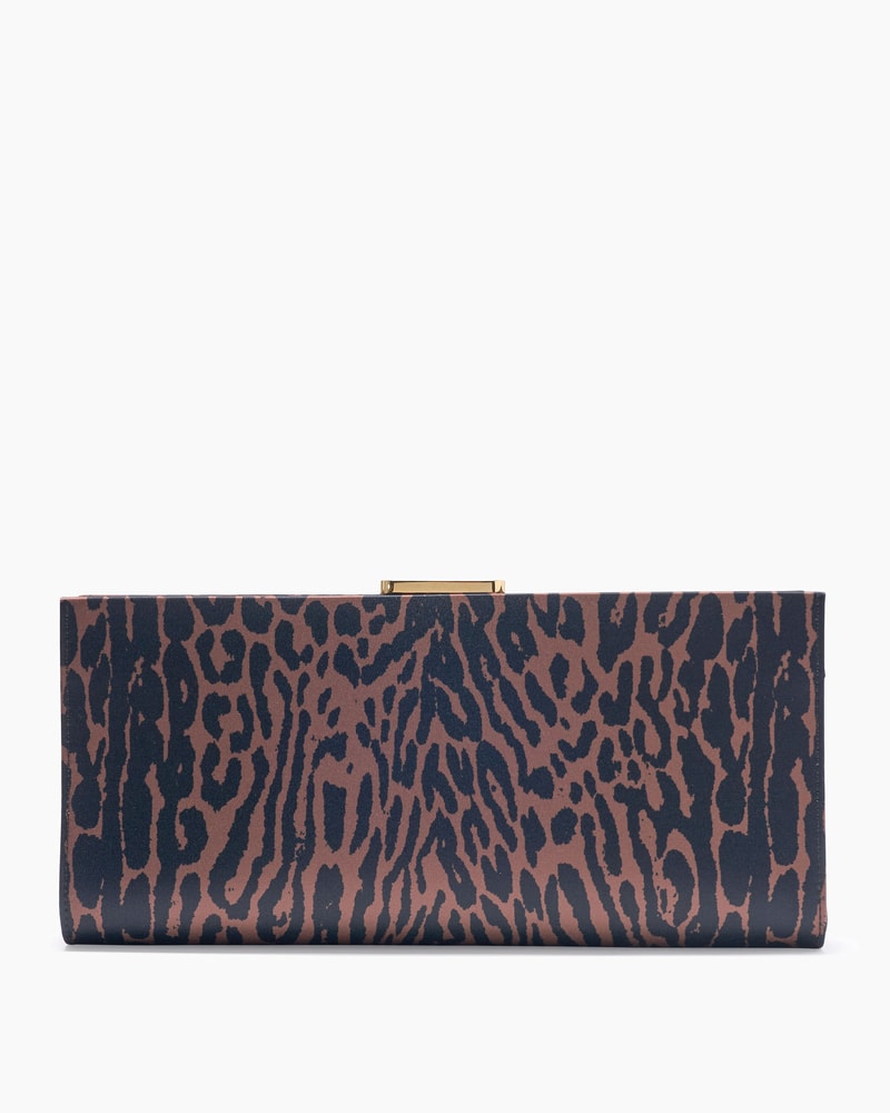Pats Leopard Satin Clutch