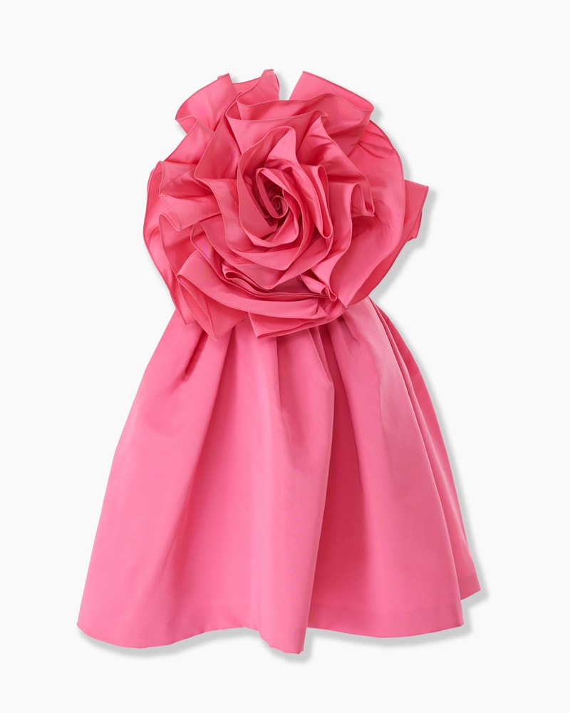 Strapless Rosette Mini Dress