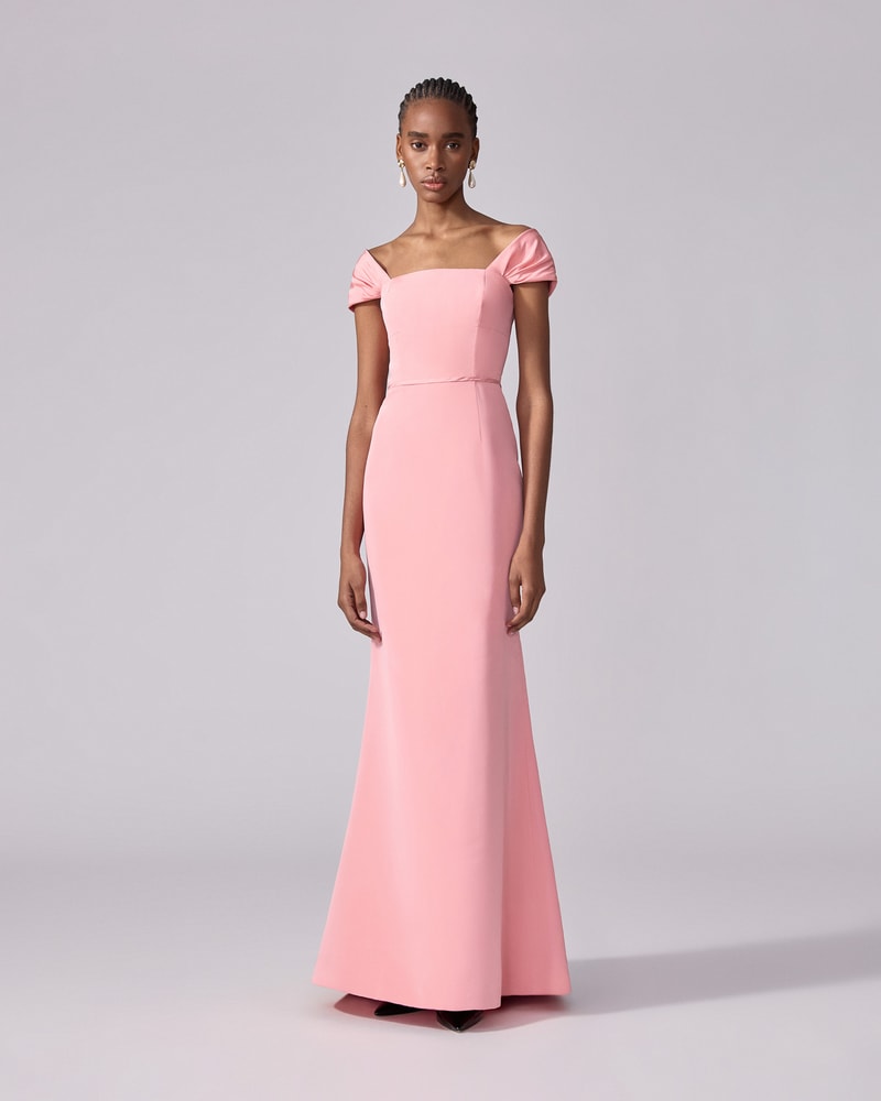 Off-Shoulder Trumpet Gown