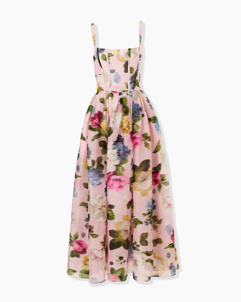 Floral-Print Midi Dress