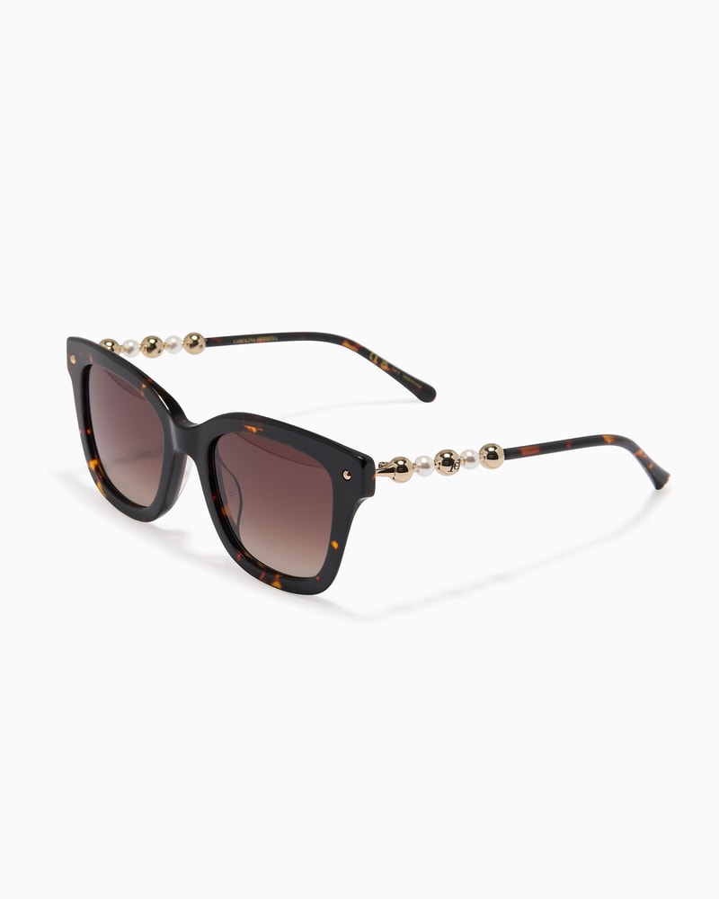 Pearl-Embellished Square-Frame Sunglasses