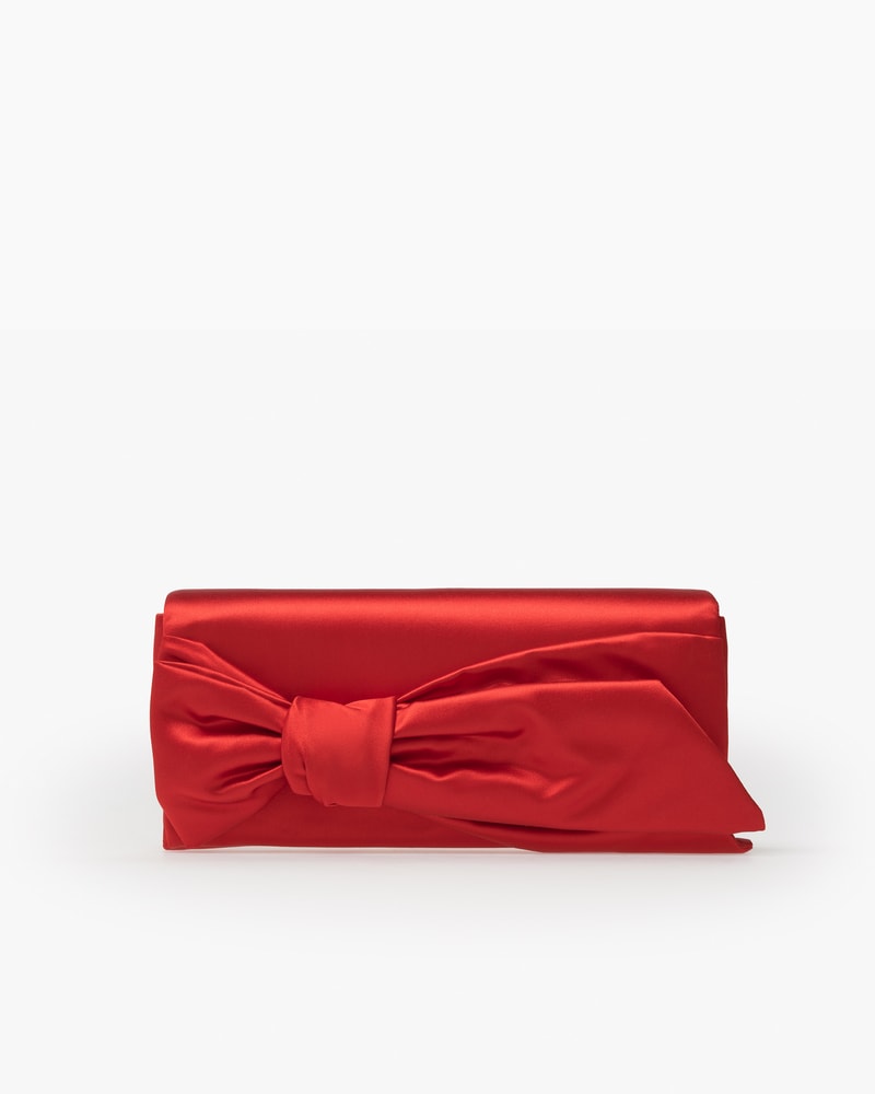 Karlita Satin Clutch with Bow