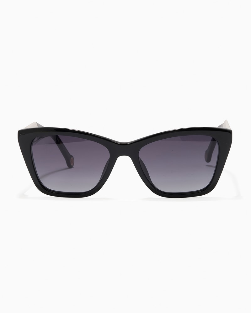 Rectangular-Frame Sunglasses with Contrast Temples
