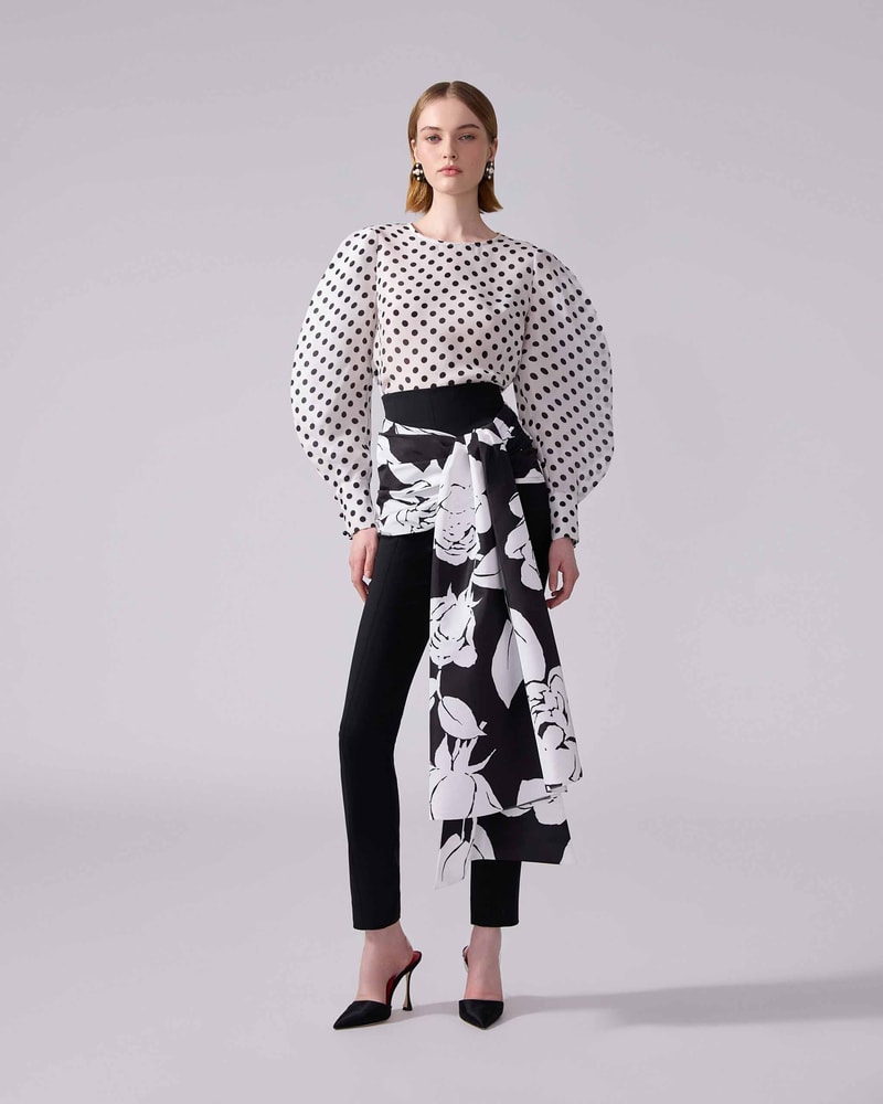 High-Rise Skinny Pants with Sash