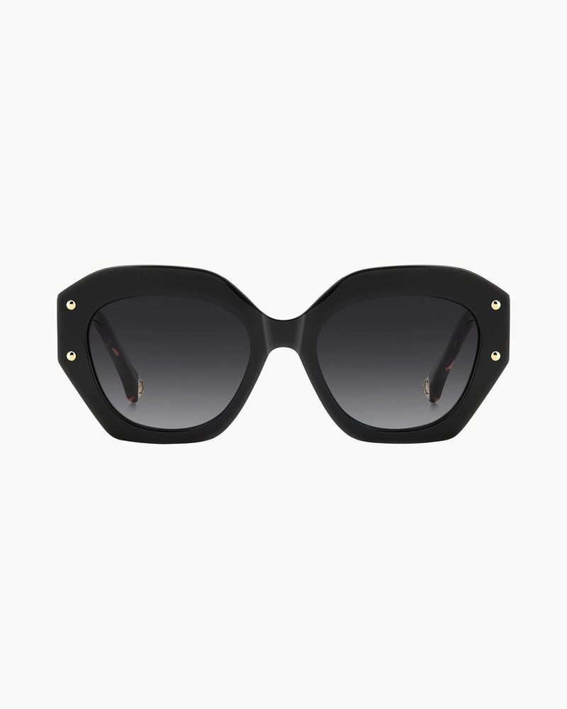 Octagon Frame Sunglasses with Contrast Temples