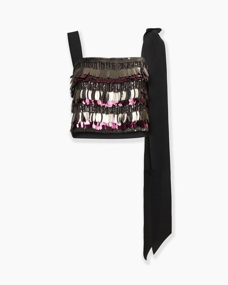Sequin-Embroidered Top