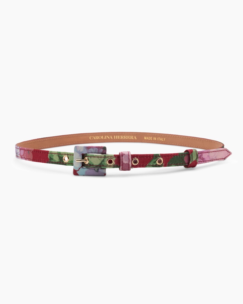 Hydrangea Print Skinny Belt