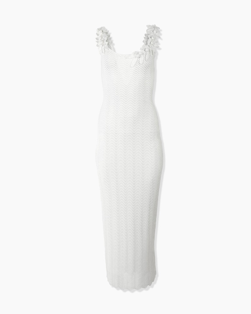 Sleeveless Midi Dress with Crocheted Straps