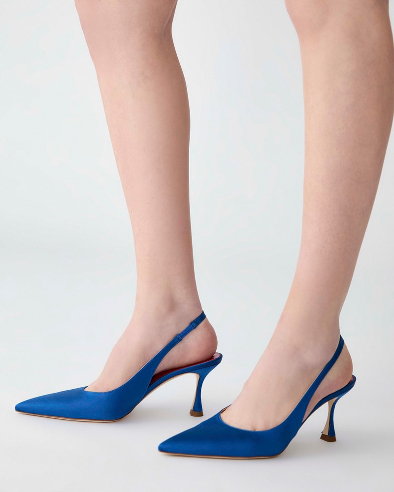 Satin Slingback Heels