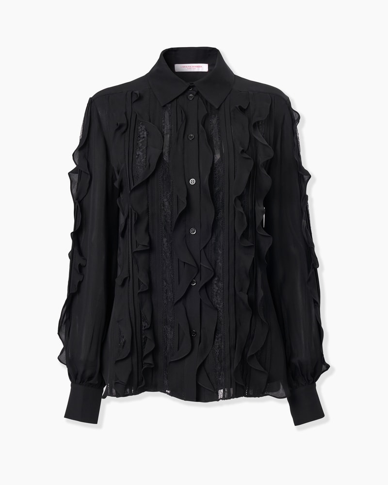 Ruffled Georgette Blouse