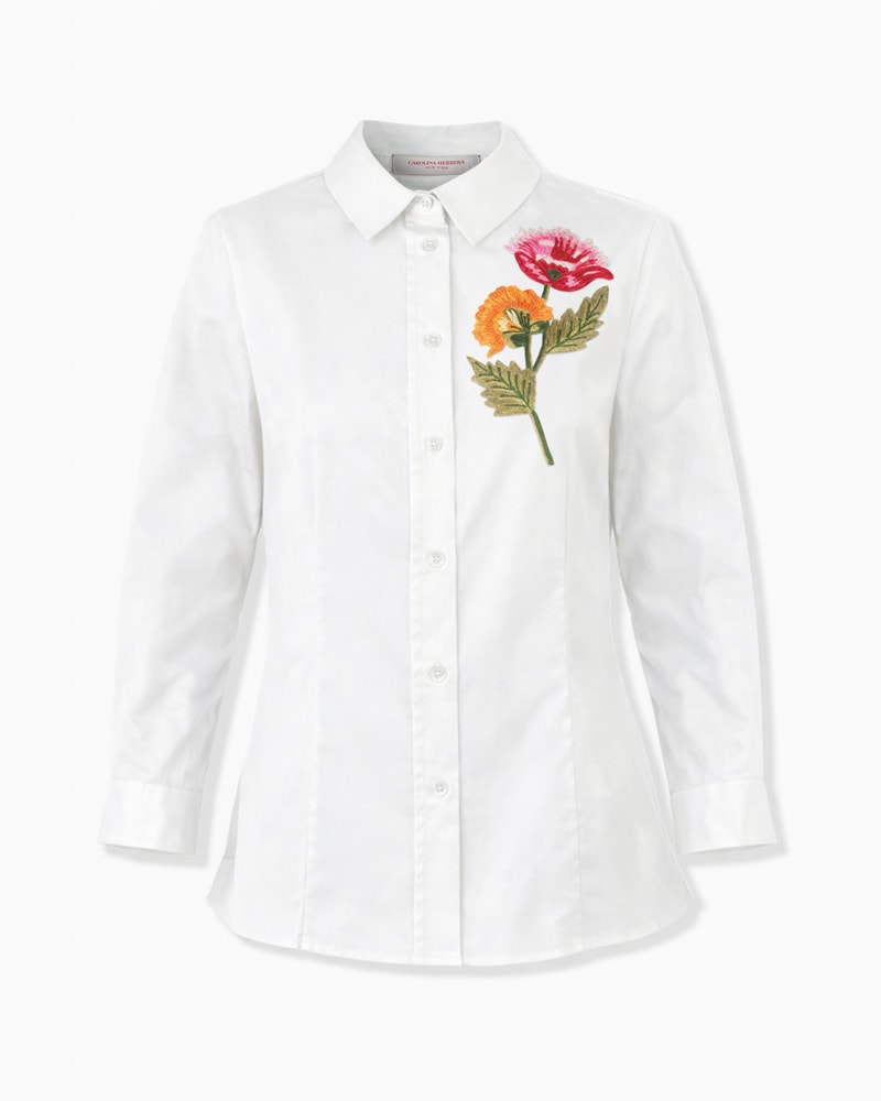 Floral-Embroidered Icon Shirt