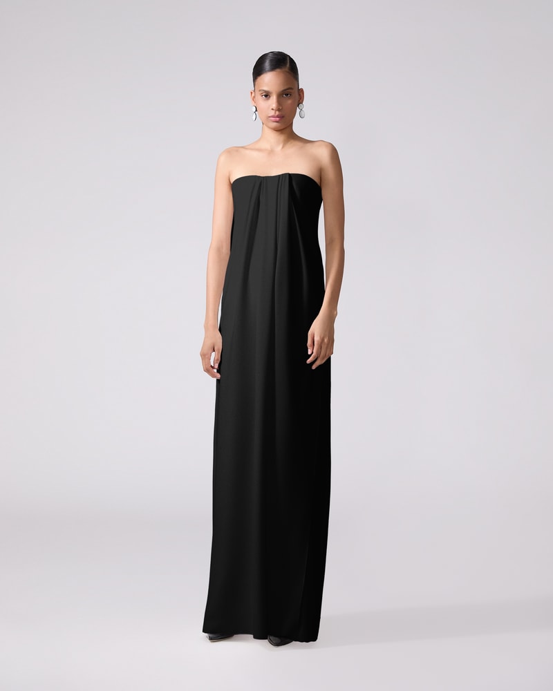 Strapless Draped Front Gown