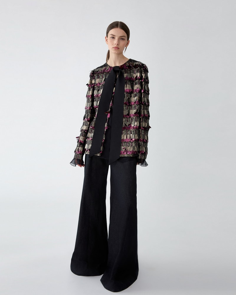Sequin-Embroidered Jacket