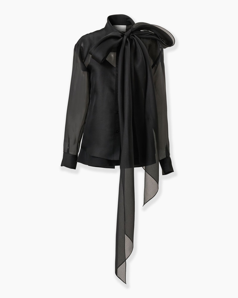 Organza Shirt with Bow