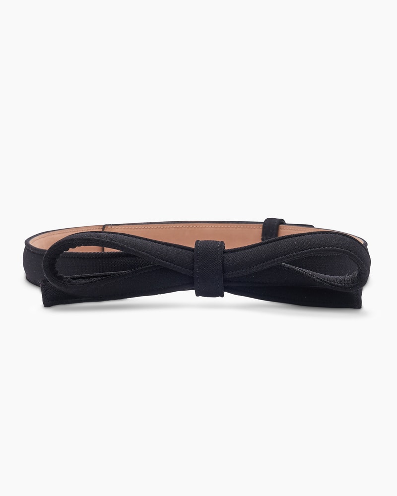 Stretch-Wool Bow Belt