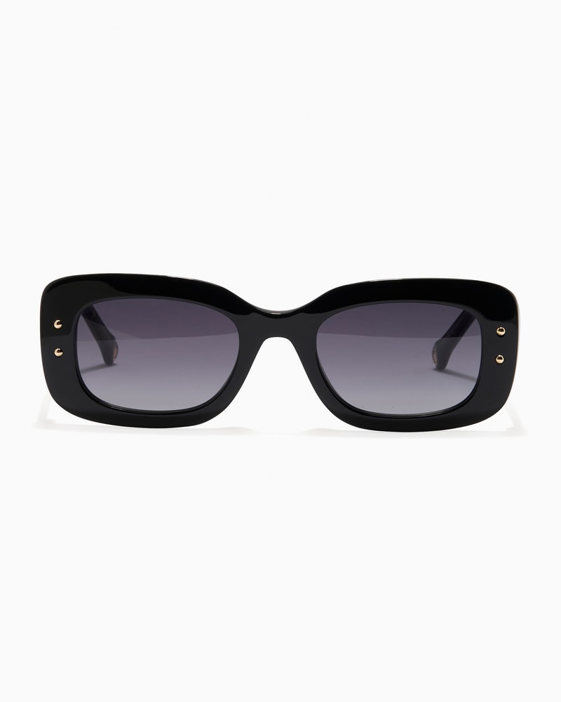 Oval-Frame Sunglasses with Contrast Temples
