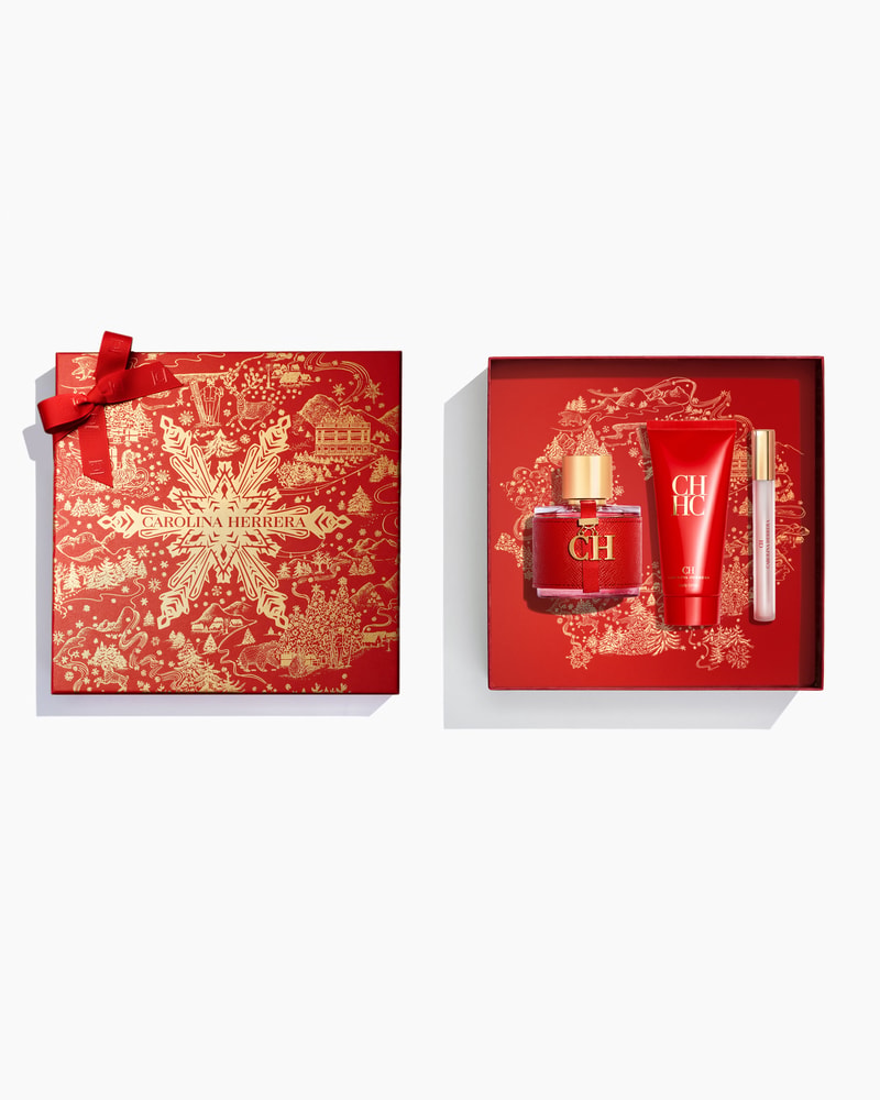 CH 100ml Eau de Toilette, 100ml Body Lotion and 10ml Megaspritzer