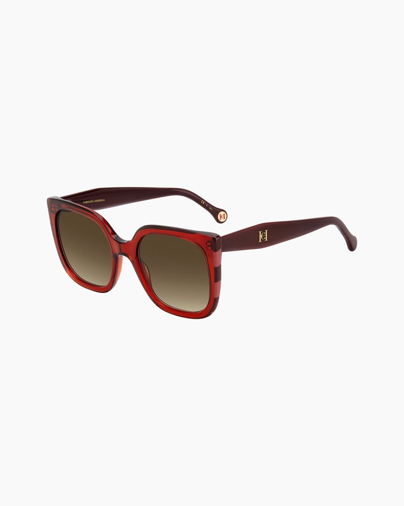 Oversized Square Sunglasses With Stripe Detail