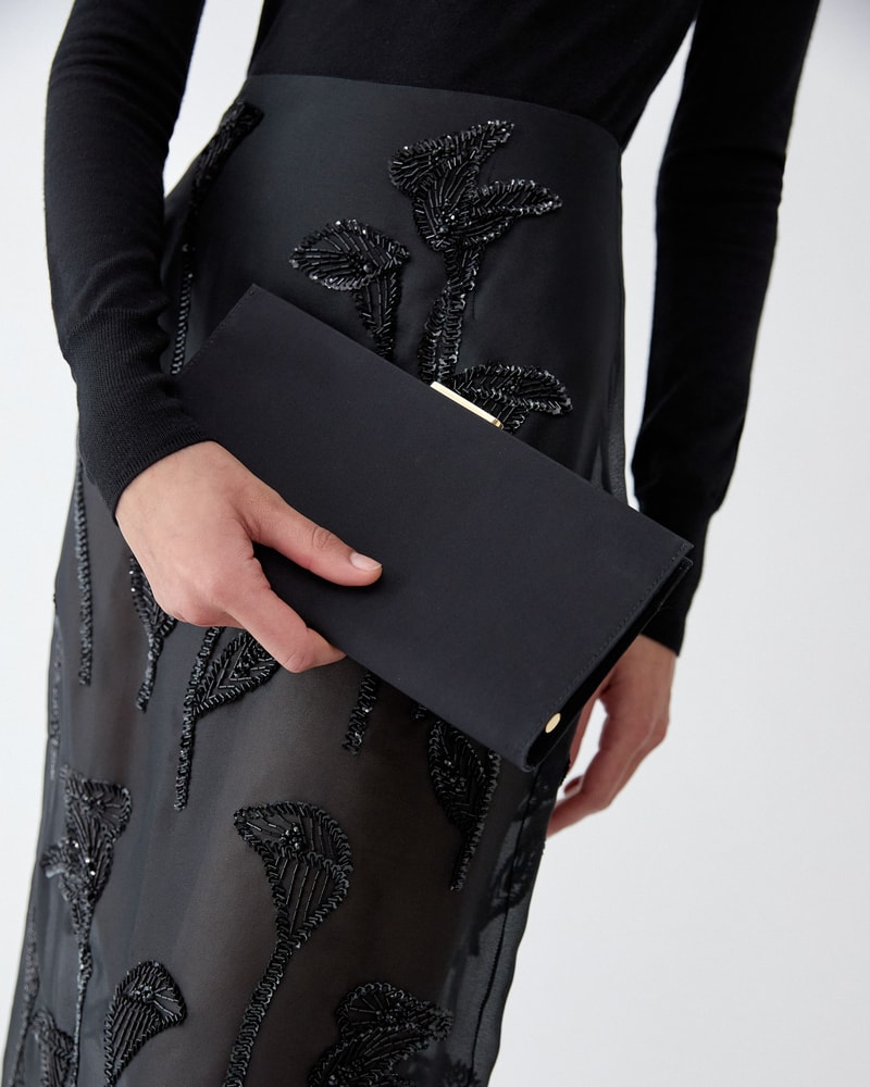 Pats Silk Faille Clutch