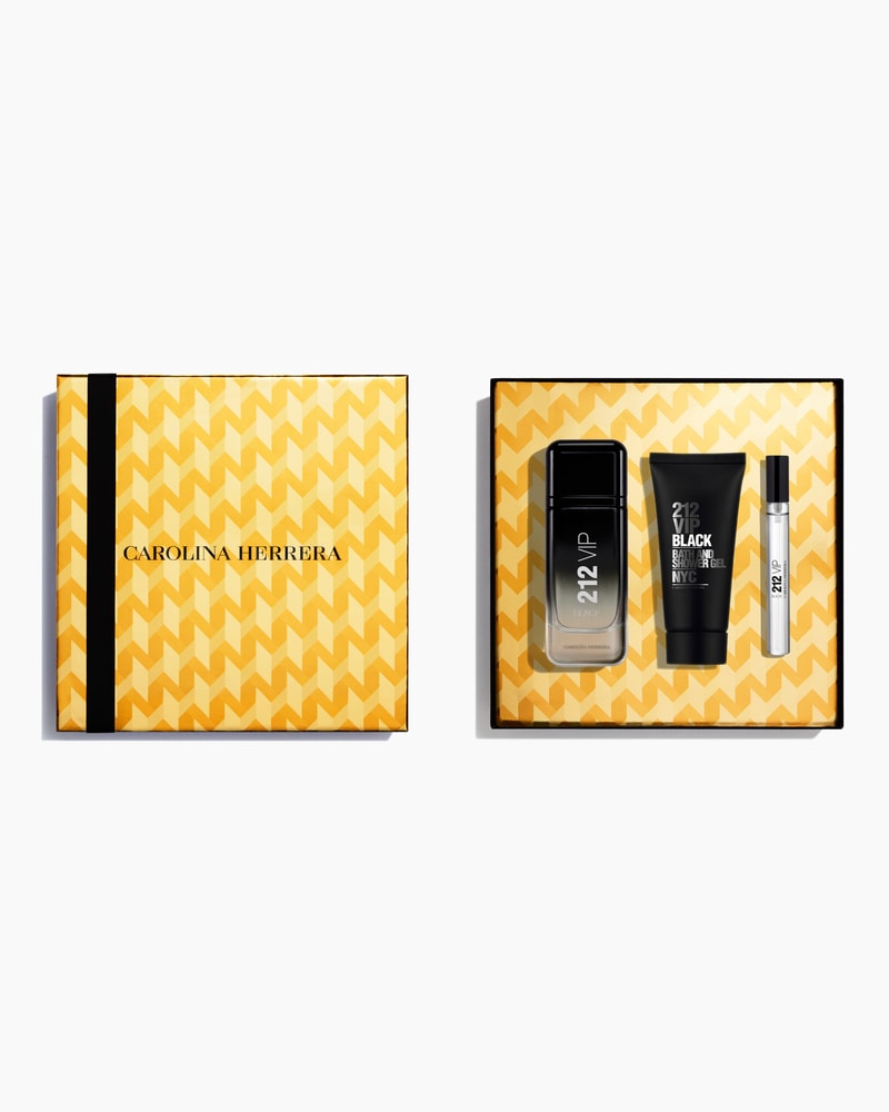 212 VIP Black 100ml Eau de Parfum, 100ml Shower Gel and 10ml Megaspritzer