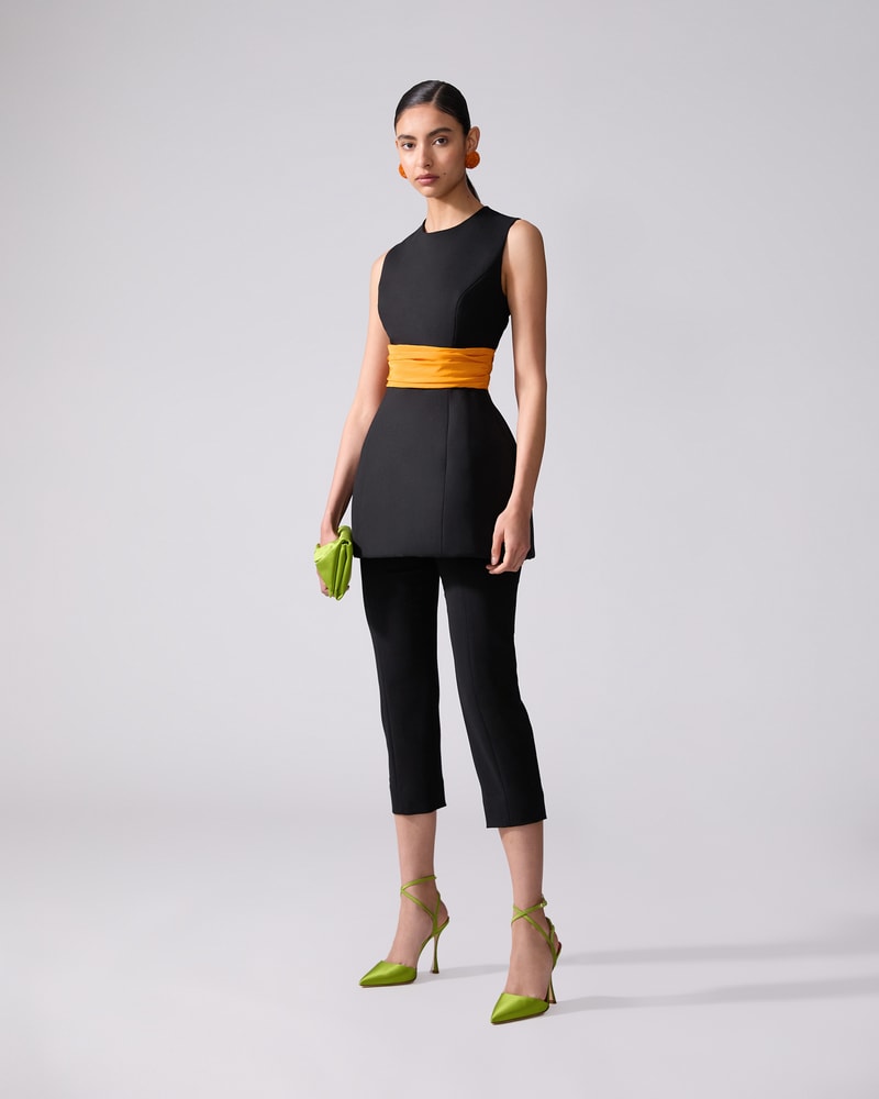 High-Waisted Capri Pants