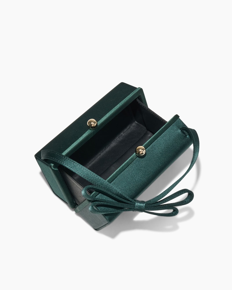 Mimi Bow Satin Top Handle Bag