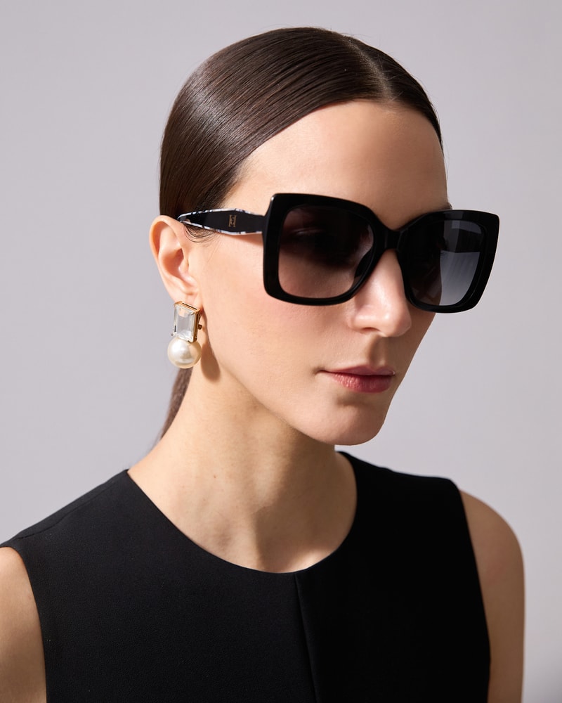 Oversized Sunglasses With Contrast Temples