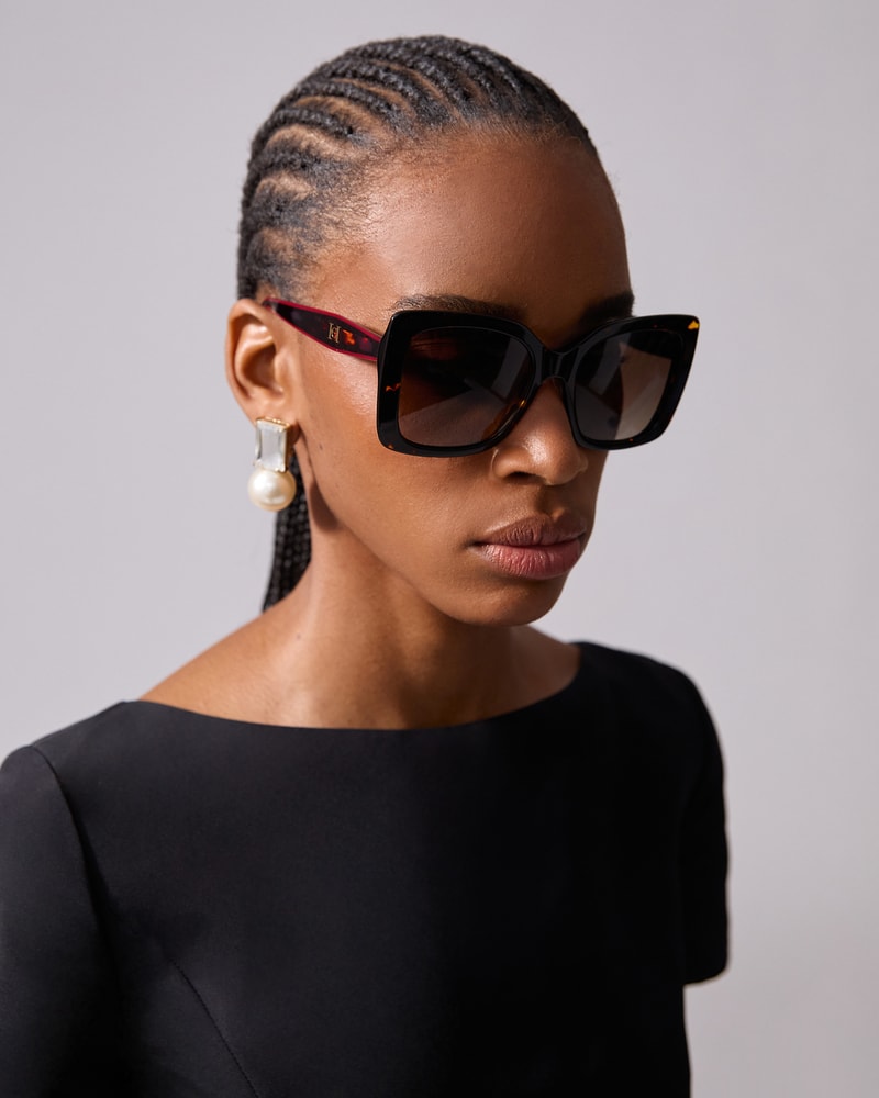 Oversized Sunglasses With Contrast Temples