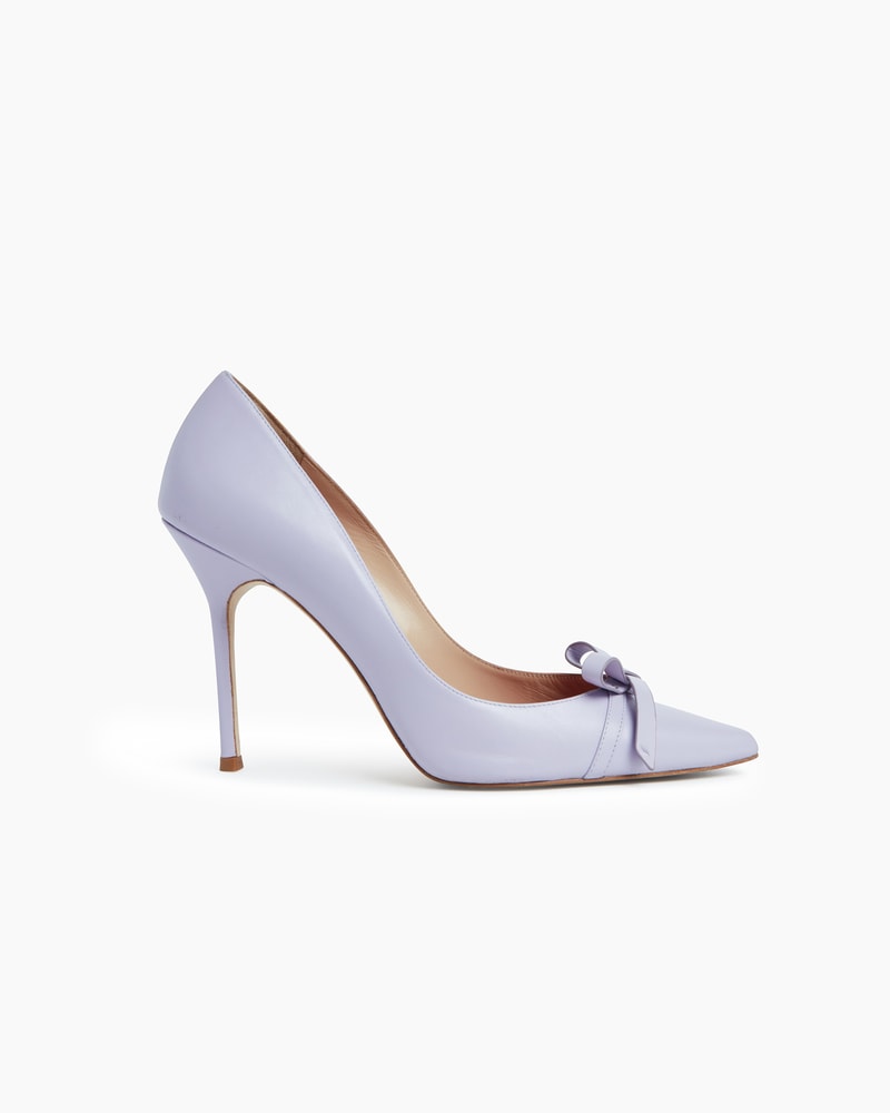 Leather Pump with Bow