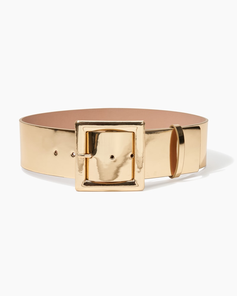 Gold Patent Leather Icon Belt