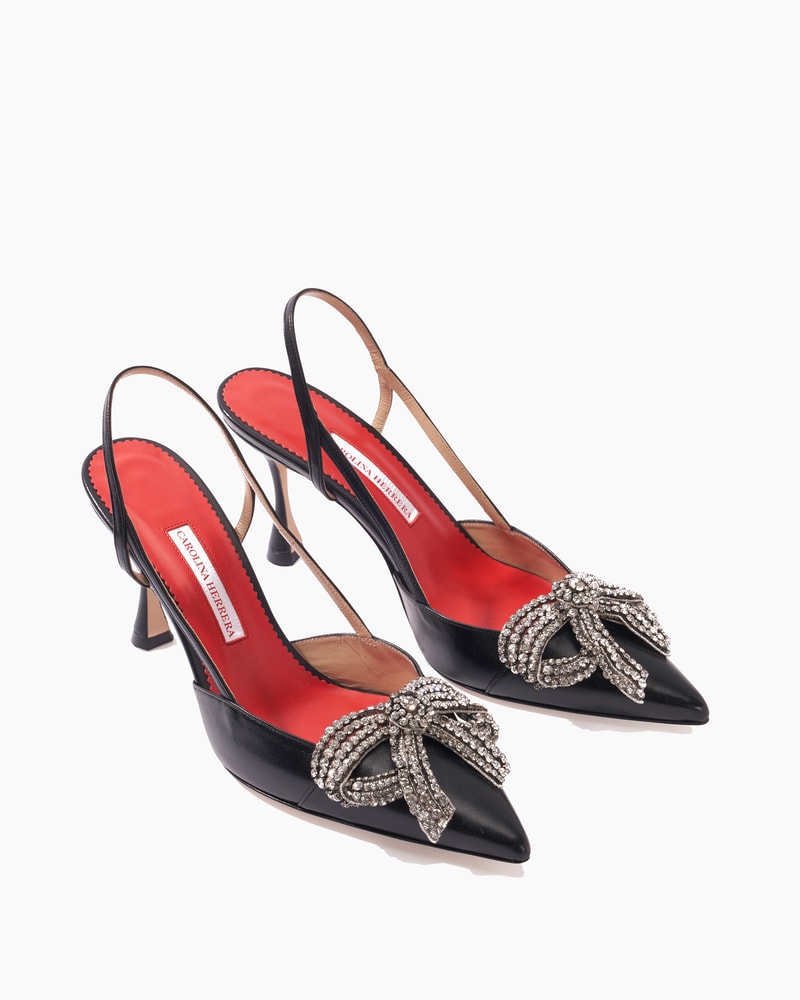 Leather Slingback Heels