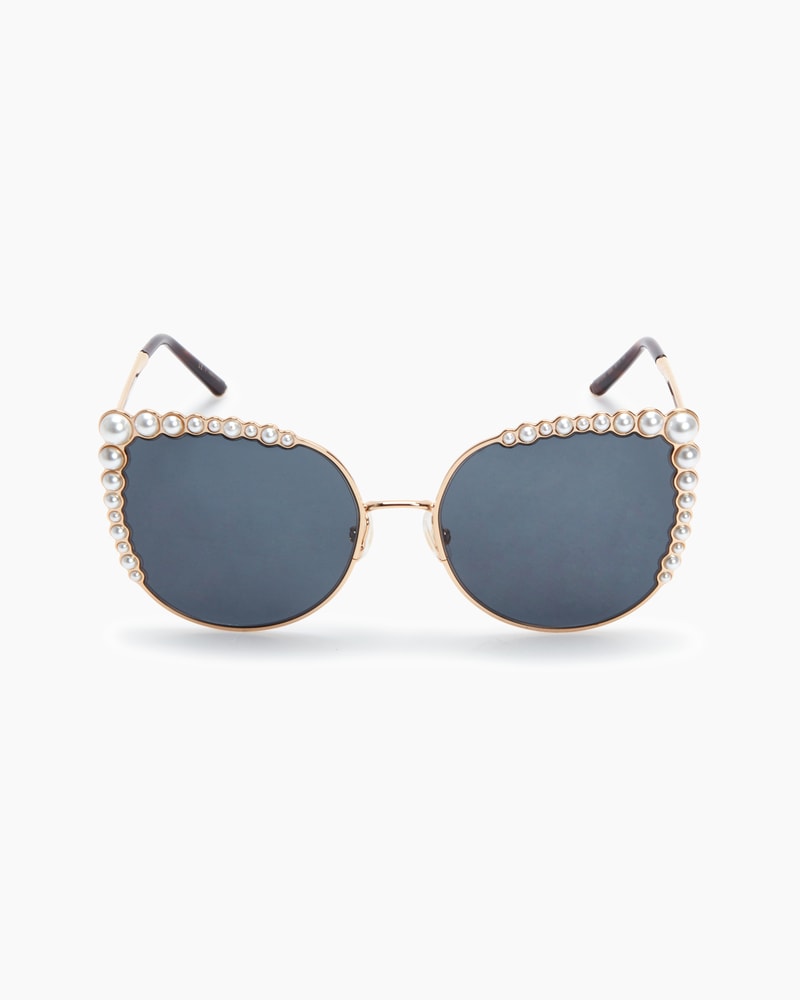 Sunglasses with pearls on side discount
