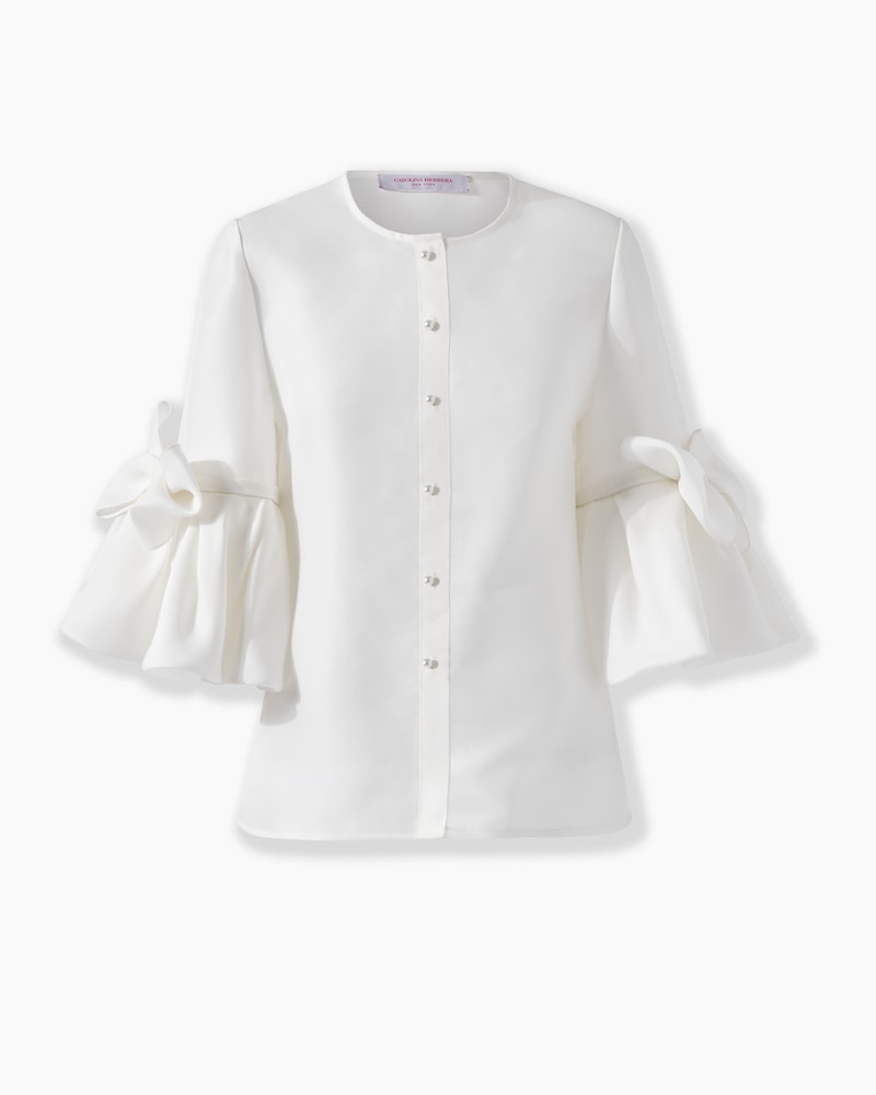 double frill ribbon blouse | épine