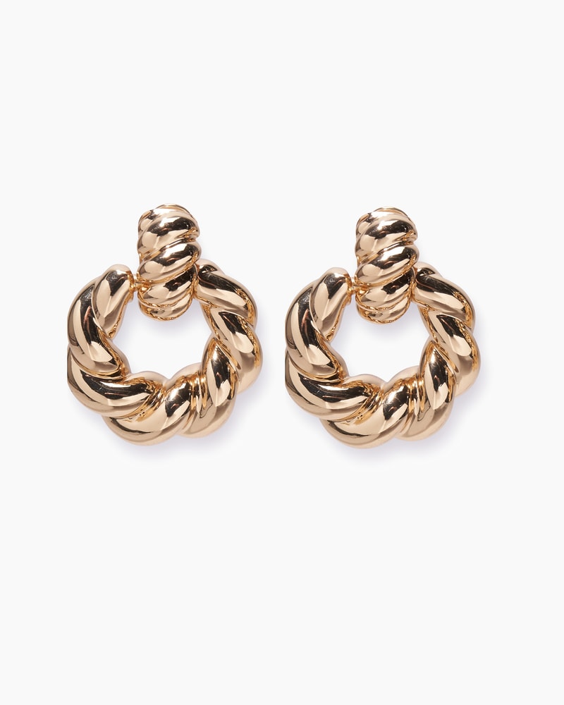 Rose gold door knocker earrings 2025