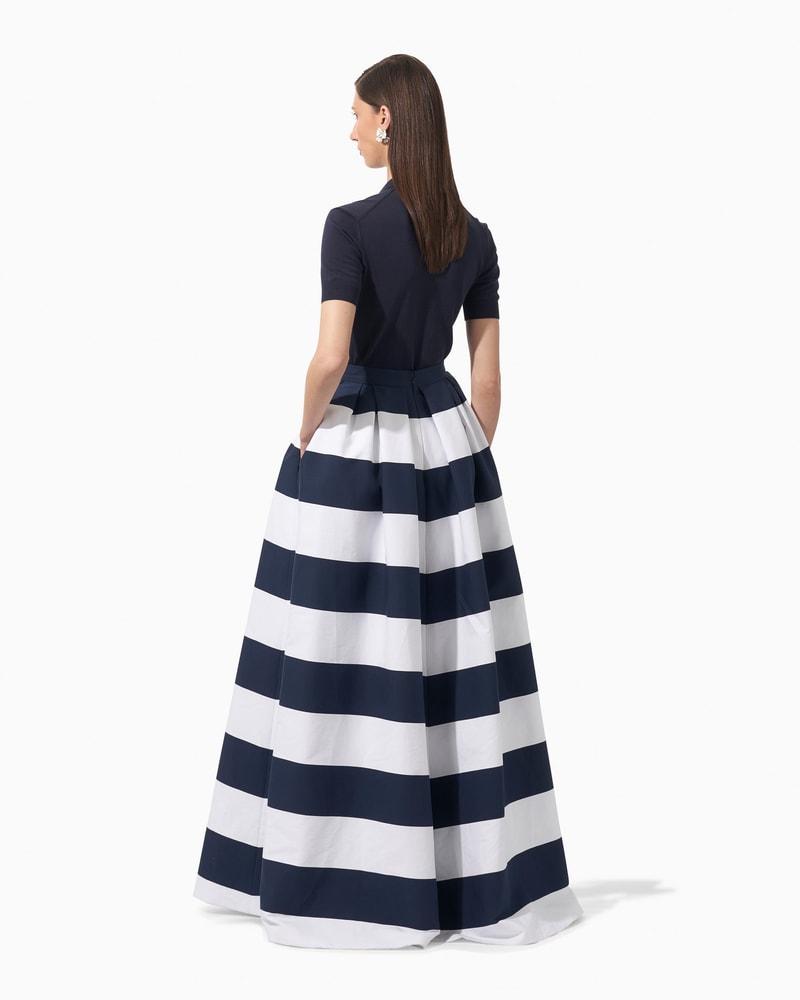Striped navy skirt clearance