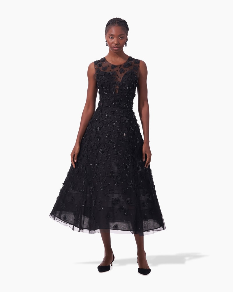 Embellished a line dress cheap