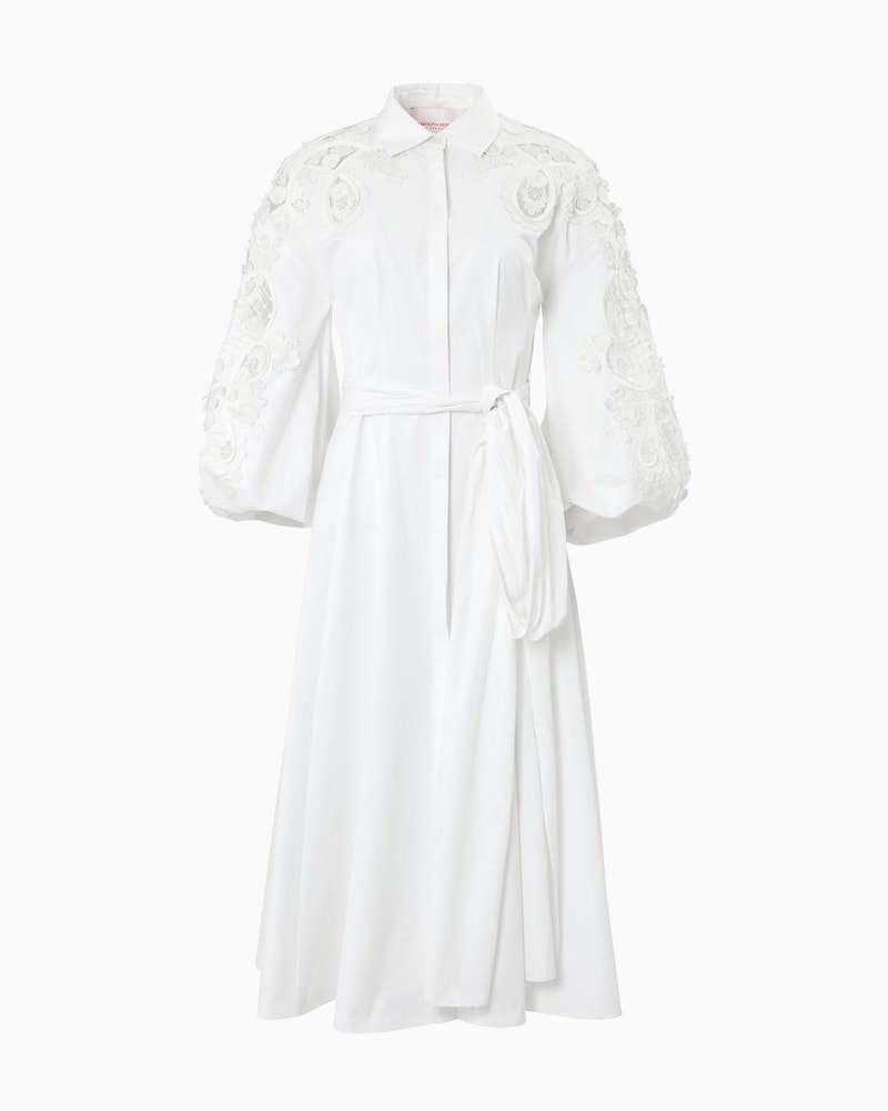 Balloon sleeve midi dress clearance