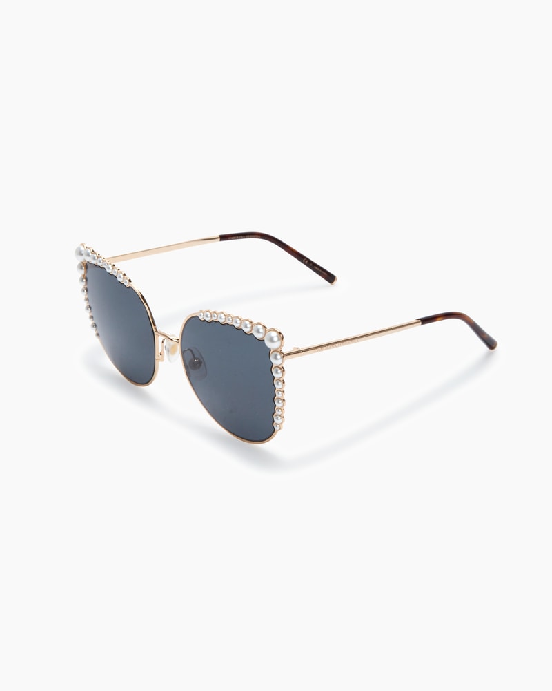 Round pearl sunglasses best sale
